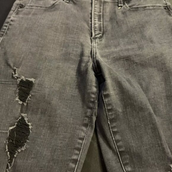 HIGH-RISE SUPER SKINNY JEANS Simone Black Wash 30w Sz 10 - Picture 3 of 6